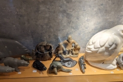 ADventure Canada - John Houston selling Inuit sculptures