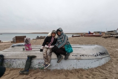 Nunavut, King William Island - Gjoa Haven - Inuit ladies, Clarissa & Eileen
