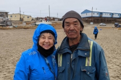 Nunavut, King William Island - Gjoa Haven - Jim ( local, hired to help with  life jackets ). & Geri