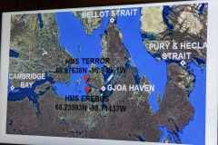 Map - Locations of  HMS Terror & Erebus