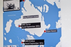 Map of location of Wrecks of HMS Terror & Erebus