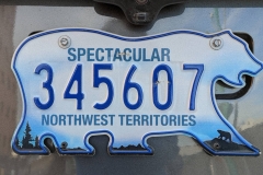 Northwest Territories (NT), Yellowknife - License plate - Both NT & NU have Polar Bears on their  plates