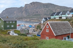 Greenland, Sisimiut - Bluecoats in the harbour