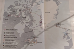 Map of our trip in red - Some changes