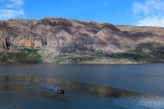 Greenland, Disko Bay - Zodiac back to Ship after helping to secure landing site
