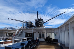 Greenland, Disko Bay - Unloading Zodiacs from both sides