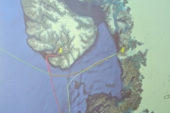 Map of  Greenland  - Disko Bay & Fjord  - Iiulissat Ice fjord/ Sermeq Kujalleq Glacier