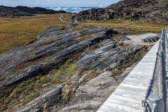 Greenland, IIulissat, Sermeq Kujalleq Glacier, boardwalk to Icefields