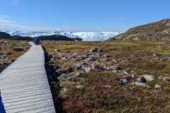 Greenland, IIulissat, Sermeq Kujalleq Glacier - Boardwalk to  Icefields
