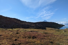 Greenland, IIalissat - Sermeq Kujalleq Glacier & Icefields -  Remains of Ancient  Thule  homes  with front entrance  facing  the  water