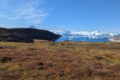 Greenland, IIalissat - Sermeq Kujalleq Glacier  & Icefields ( earlier drone  pic shows overview of  site )