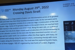 Crossing Davis Strait, Monday Aug. 29/22 - Info