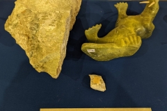 Marc St-Onge’s Rock  Sample with John Houston’s Sculpture