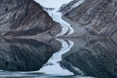 Canada, Nunavut - Baffin Island, Icy Arm Fjord - Glacier Reflection