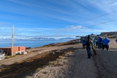 Nunavut, Mitimattalik (Pond Inlet) - Small groups waiting their turn  to observe Inuit  crafts