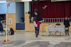 Nunavut, Pond Inlet - Game, One Foot Kick - Kick Target with 1 Foot & landing on the foot  with  which they kicked