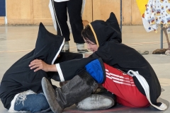 Nunavut, Pond Inlet - Inuit boys wrestling