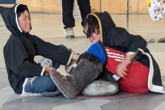 Nunavut, Pond Inlet - Inuit boys wrestling