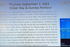 Agenda for Thursday Sept, 1 - Croker  Bay & Dundas Harbour