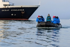 Nunavut, Devon Island - Lancaster Sound, Croker Bay -  Zodiac driver, Jane Thomson