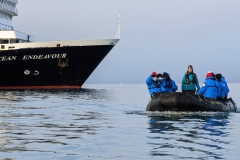 Nunavut,  Devon Island - Lancaster Sound, Croker Bay - Ocean Endeavour- Zodiac driver, Jane Thomson