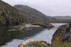 Greenland, Assaqutaq - Suspension bridge