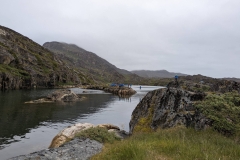 Greenland, Assaqutag - Suspension bridge