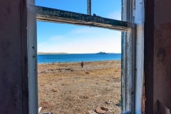 Nunavut, Somerset Island, Hudson Bay Co., Fort Ross - Manager’s House - Scott McDougall, Staff , thru window