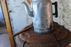 Nunavut, Somerset Island, Hudson Bay Co., Fort Ross - Manager’s House, old  coffee  pot