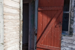 Nunavut, Somerset Island, Hudson Bay Co., Fort Ross- Manager’s House, red  door