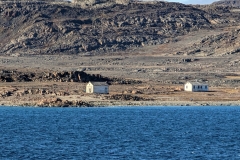 Nunavut, Somerset Island - Bellot Strait, Fort Ross - HBC Store & Manager’s House from Sh