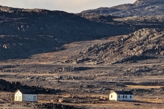 Nunavut, Somerset Island - Fort Ross, HBC Store & Manager’s House from Ship
